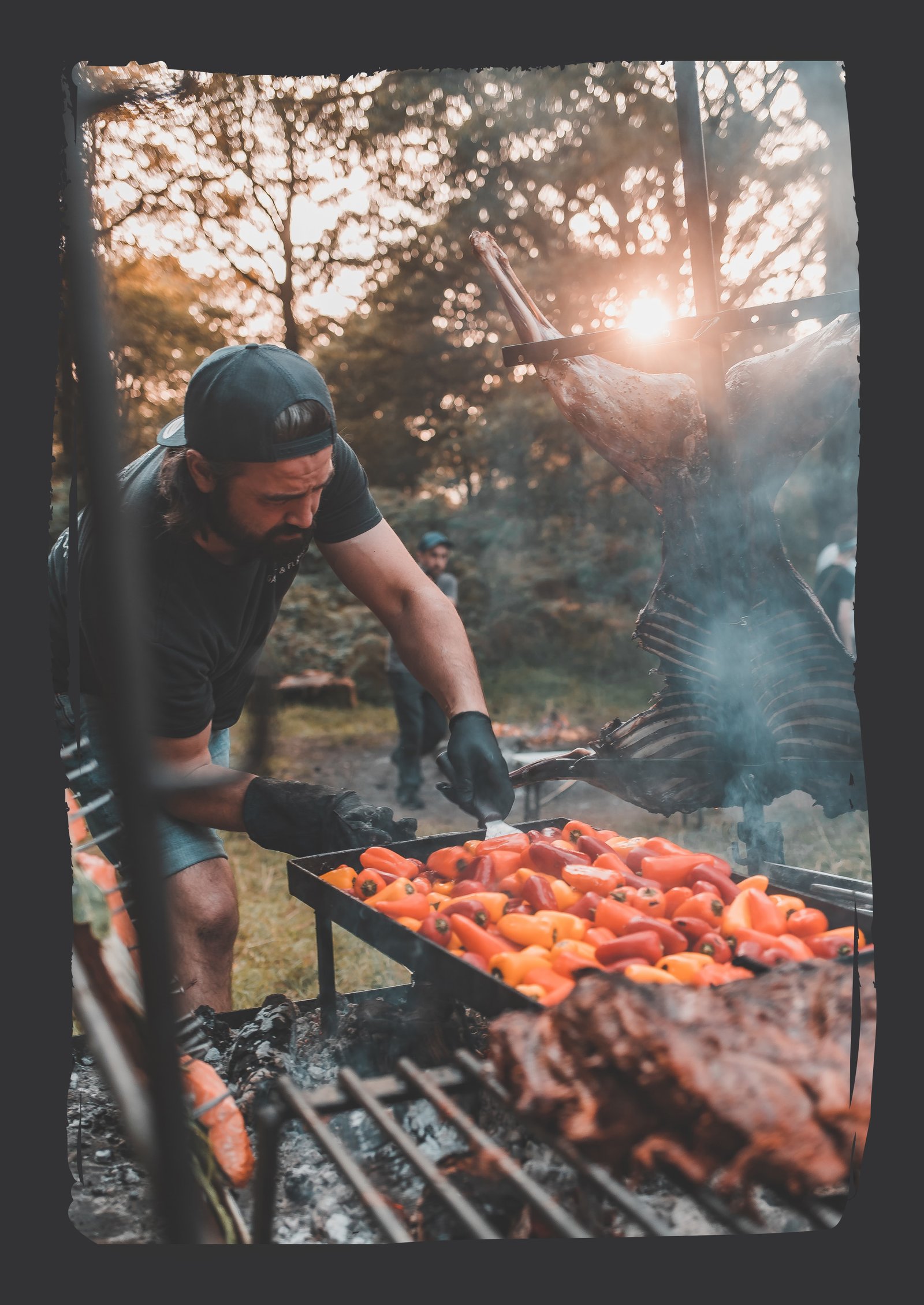 Cai cooking over fire